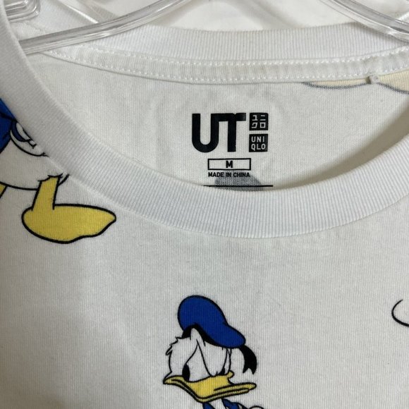 Uniqlo Disney Womens T Shirt Mickey Mouse Donald Duck Crew Neck Short Sleeve Tee - Picture 5 of 9